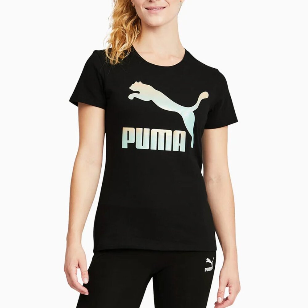 NEW  PUMA Classics Logo T Shirt in black 1225